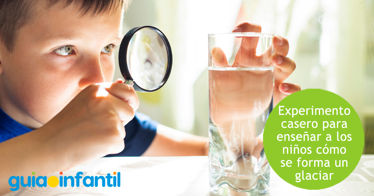 Experimento de glaciares para niños