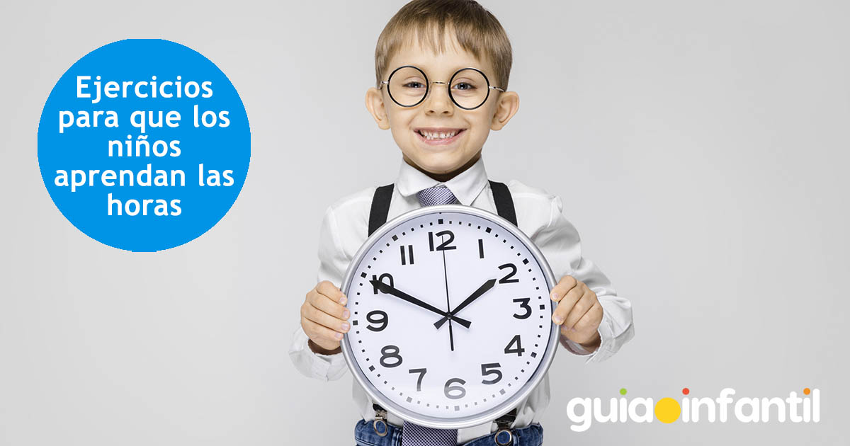 ejercicios para que los niños aprendan las horas