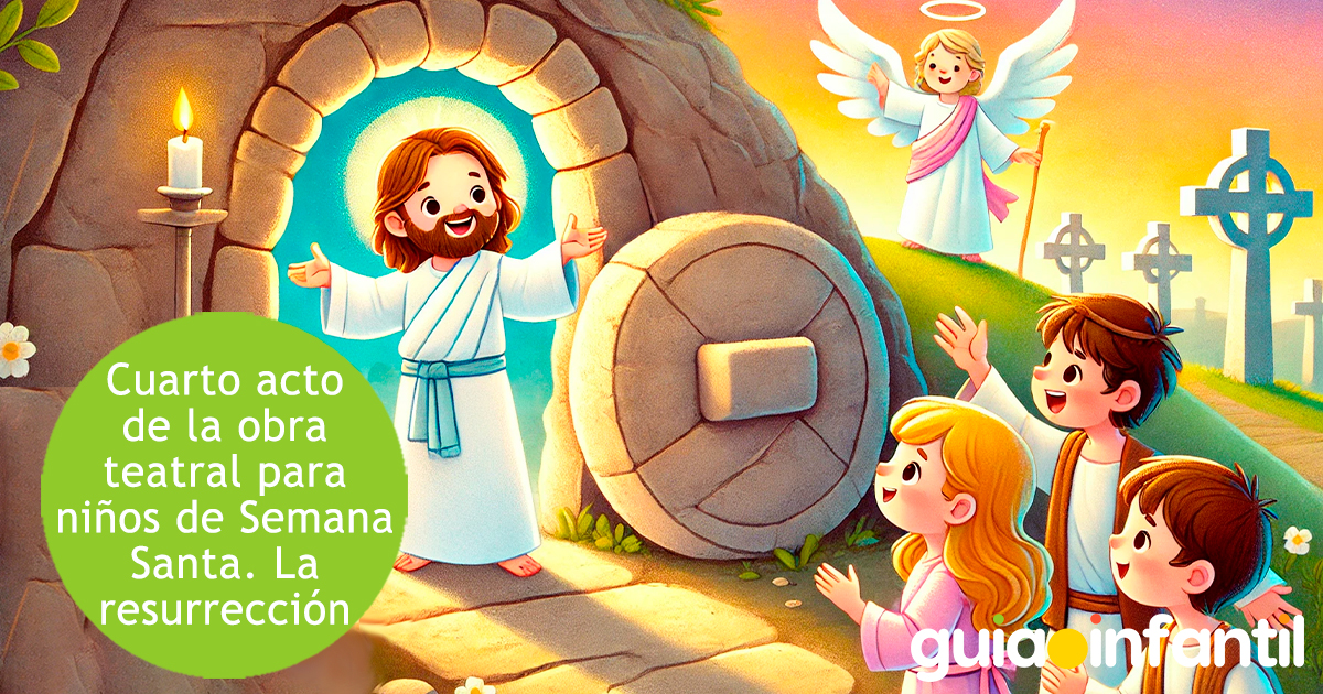 Cuarto acto de la obra de Semana Santa para niños