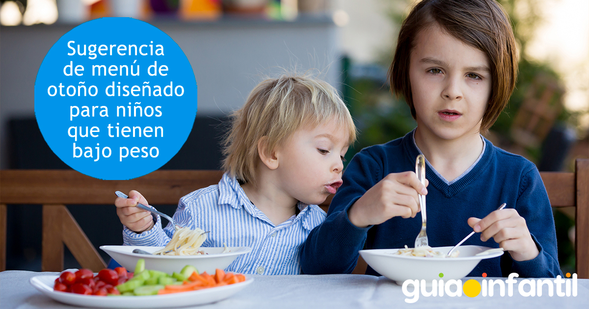 Sugerencia de menú de otoño para niños