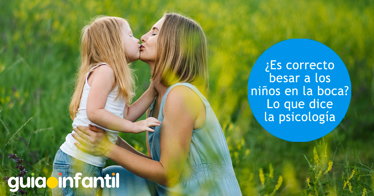 Dar o no besos en los labios a los niños