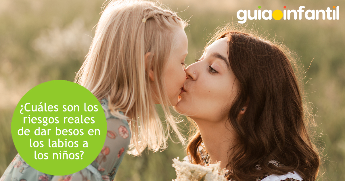 Riesgos reales de dar besos a los niños en la boca
