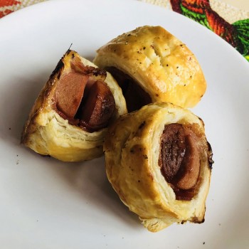 Receta de rollitos de salchicha y bacon para una fiesta infantil