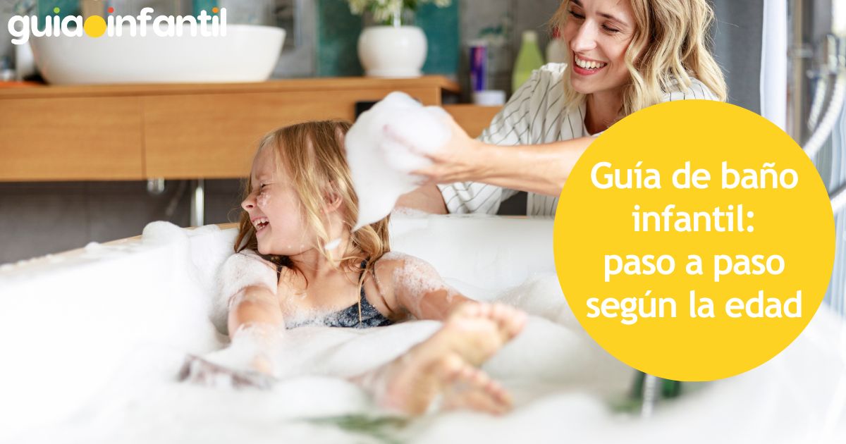 Guía de baño infantil: paso a paso según la edad