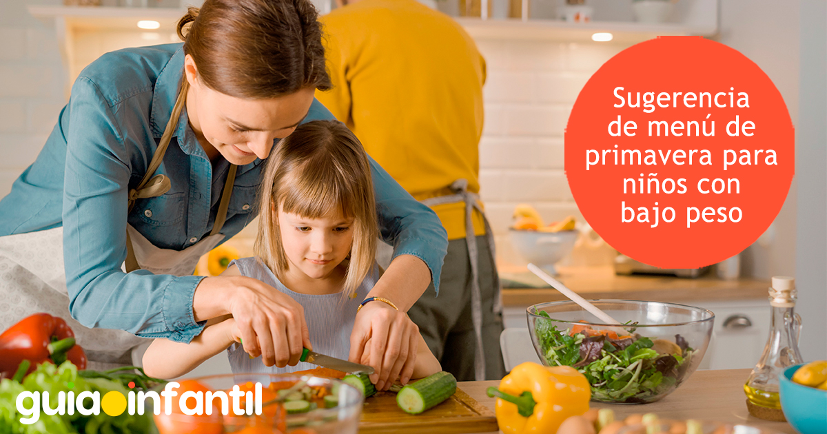 Menú de primavera para niños