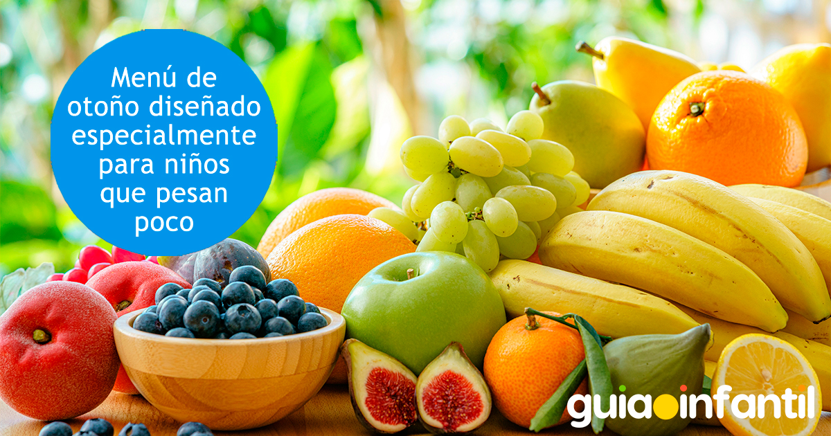 Menú de otoño para los niños