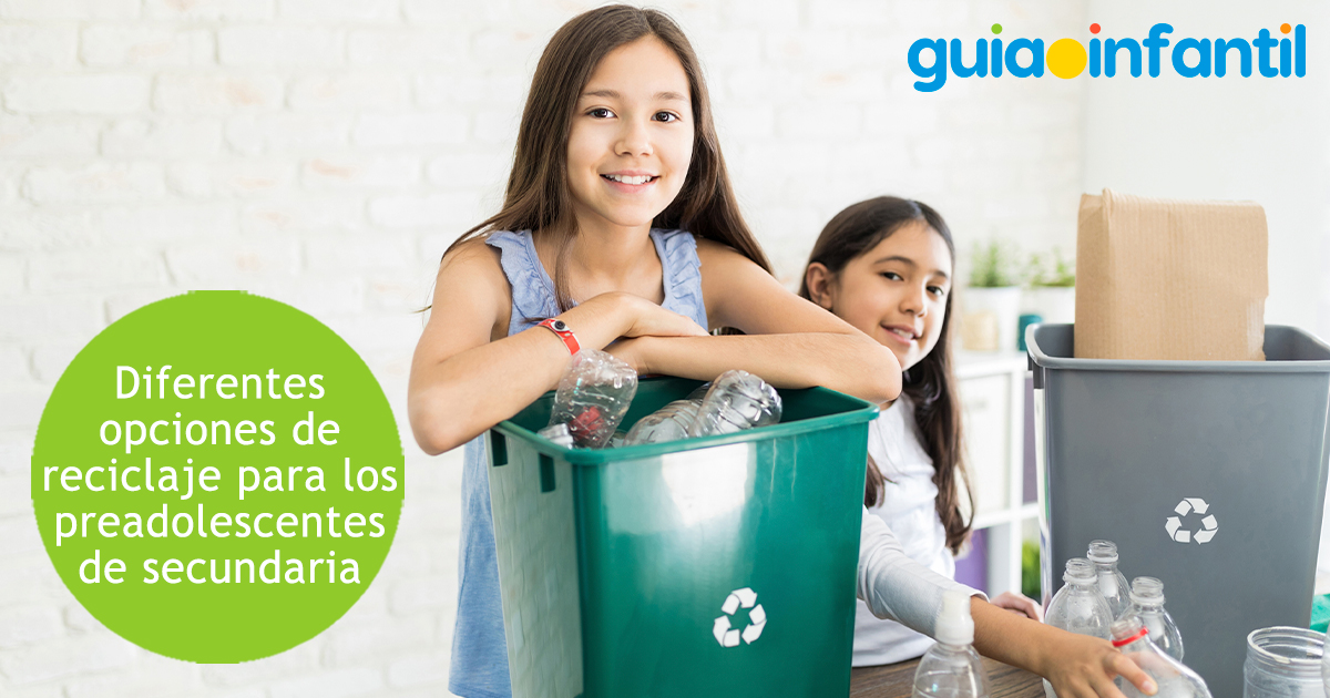 Opciones de reciclaje para preadolescentes