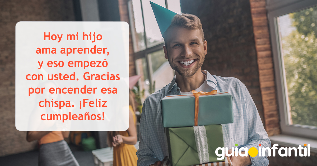 Tarjeta de cumpleaños de un profesor