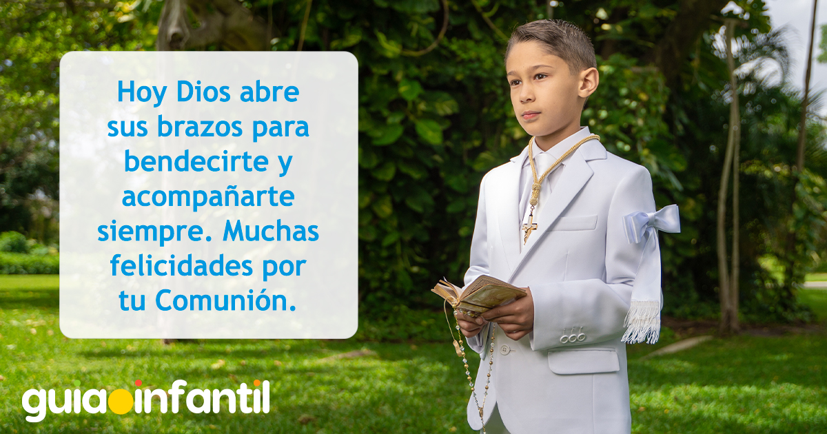 Postal para felicitar la Primera Comunión de los niños