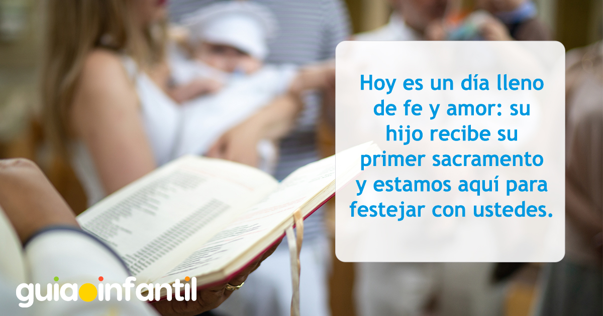 Palabras para padres primerizos en el bautizo de su bebé