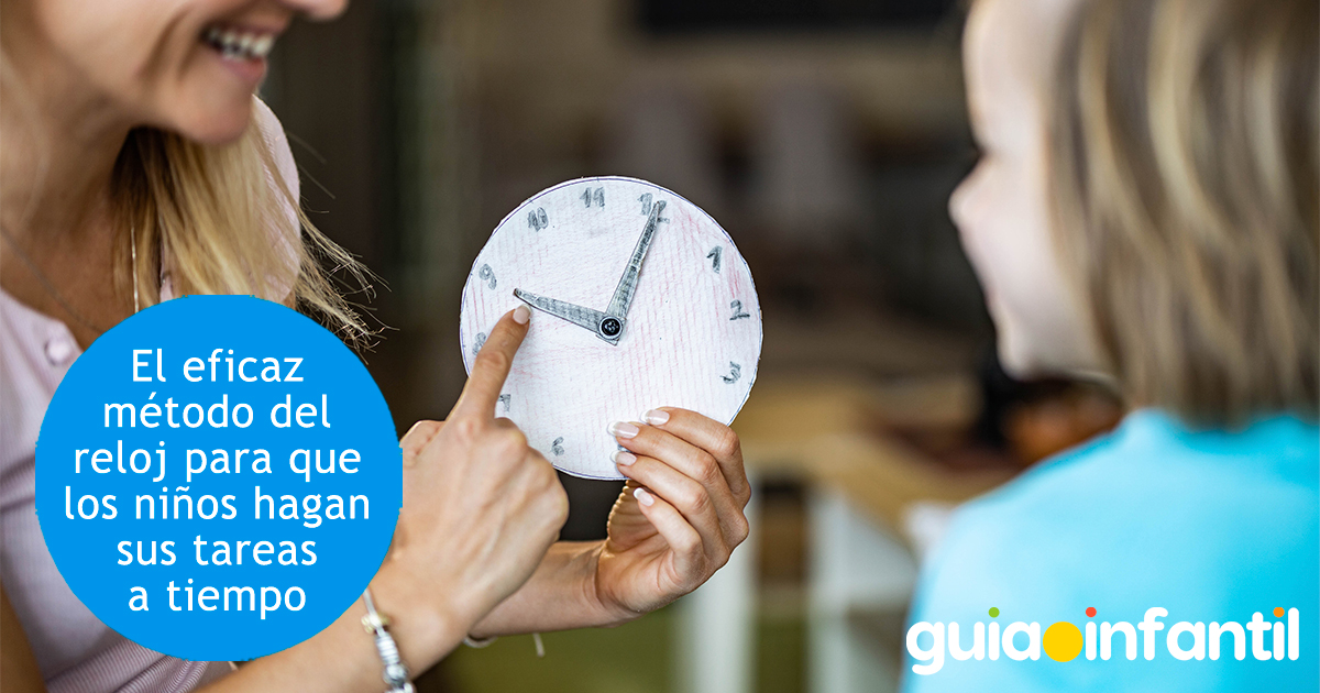 Método del reloj de colores para niños