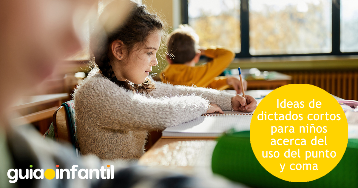 Dictados con punto y coma para niños