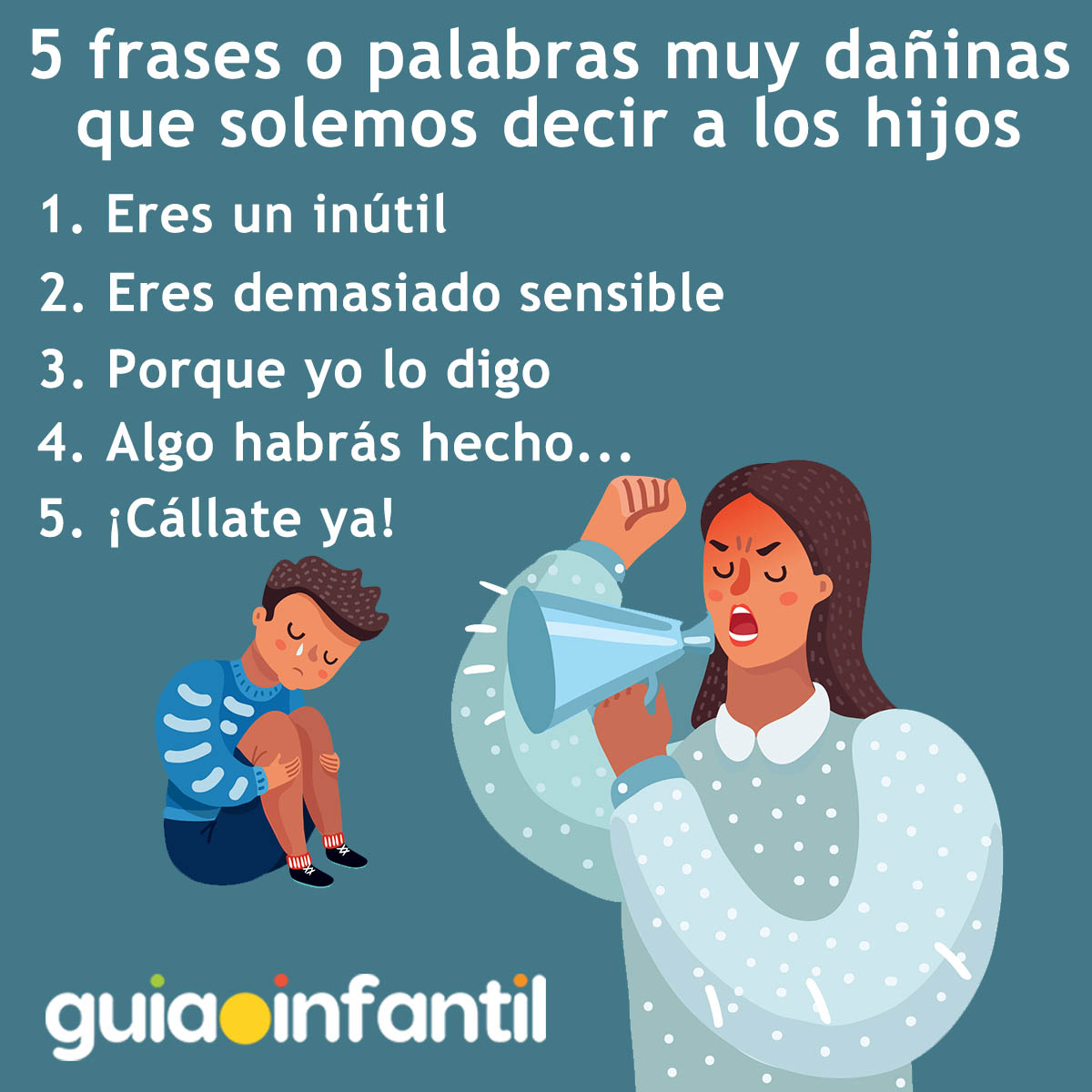 palabras dañinas que se dicen a los hijos