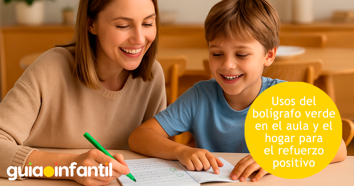 Bolígrafo verde para el refuerzo positivo