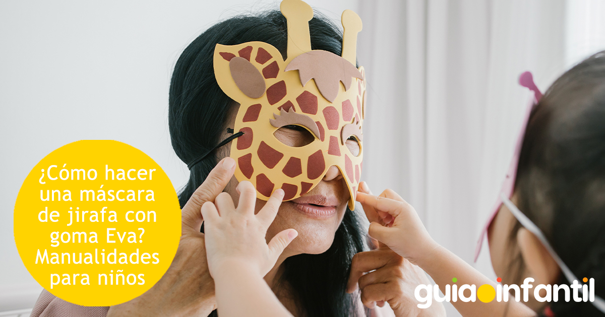 Máscara de foami de jirafa para niños