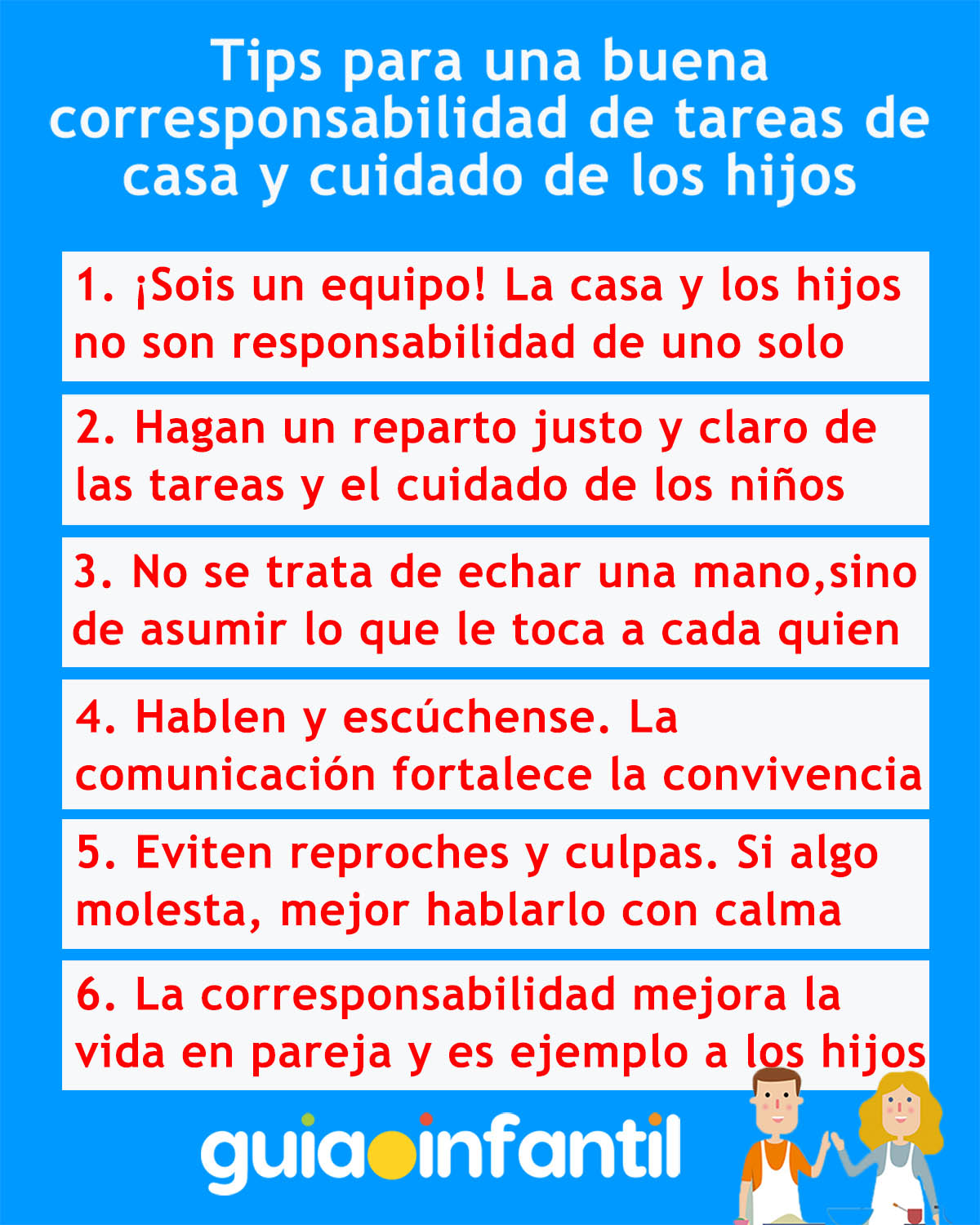 la pareja y las tareas de casa