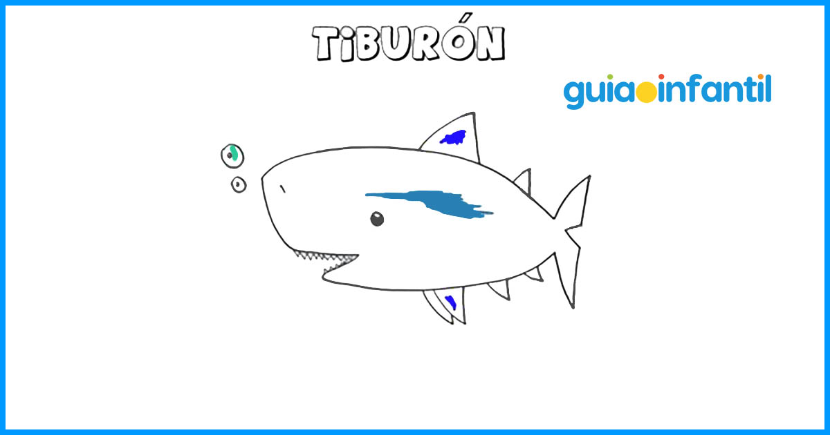 Como dibujar un tiburón facil