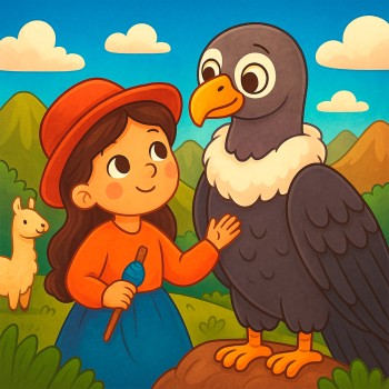 Leyenda del cóndor andino. Cuento corto peruano para niños
