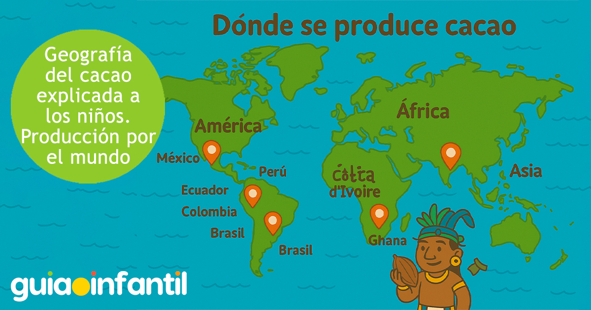 Mapa de producción mundial del cacao