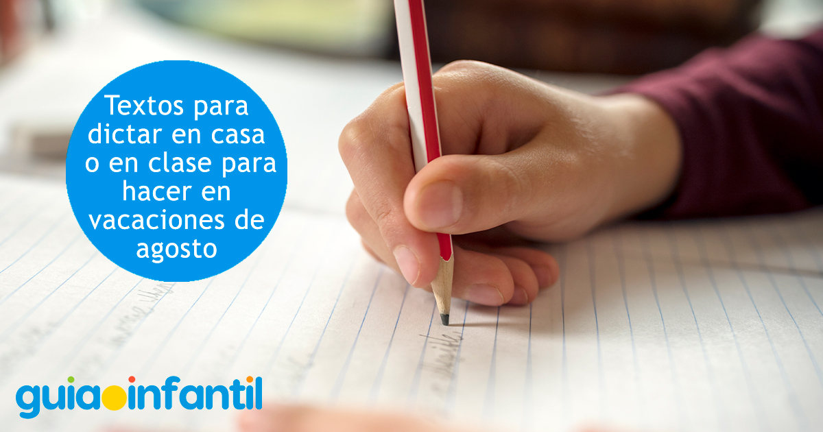 Dictados cortos de agosto para los niños