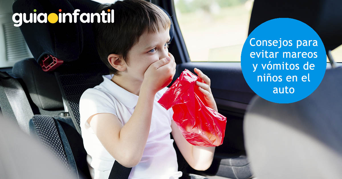 evitar mareos y vómitos de niños en el coche