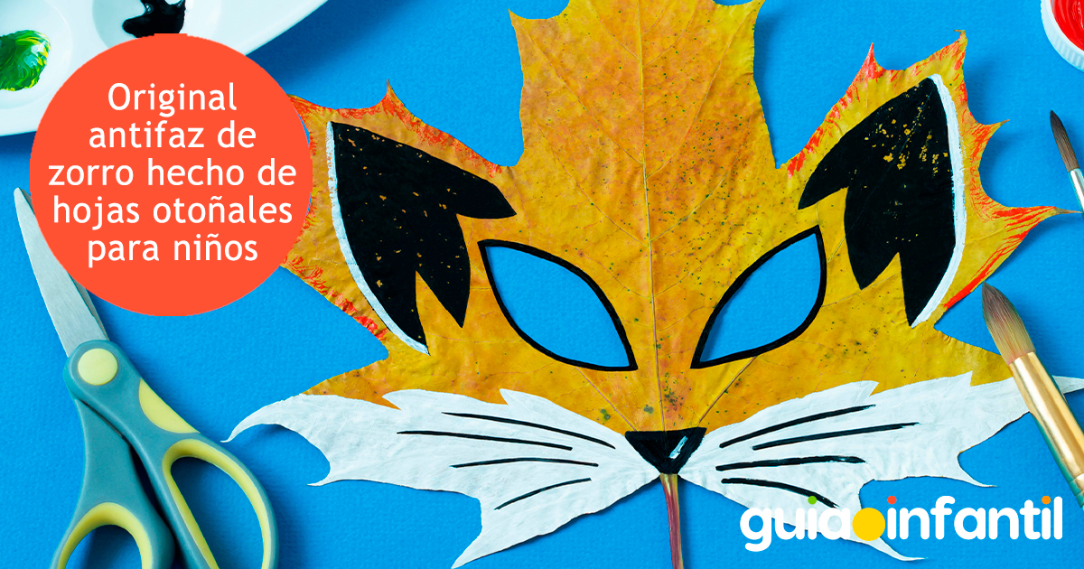 Antifaz de zorro para niños por el otoño