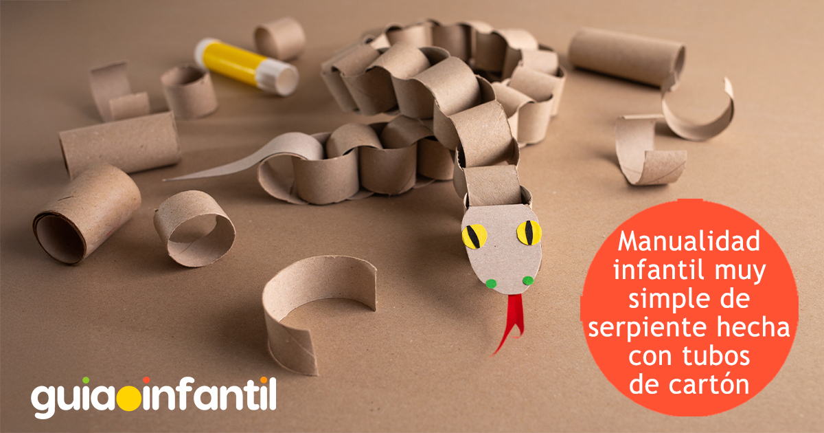Manualidad de serpiente para hacer con los niños