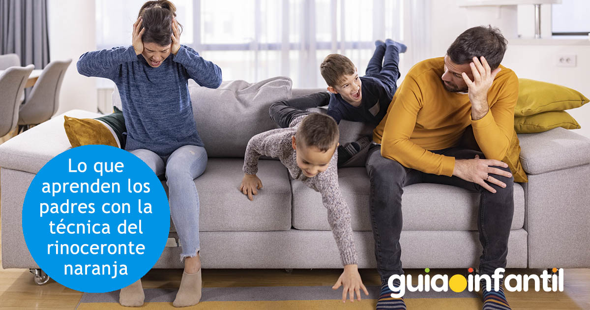 tecnica del rinoceronte naranja para padres