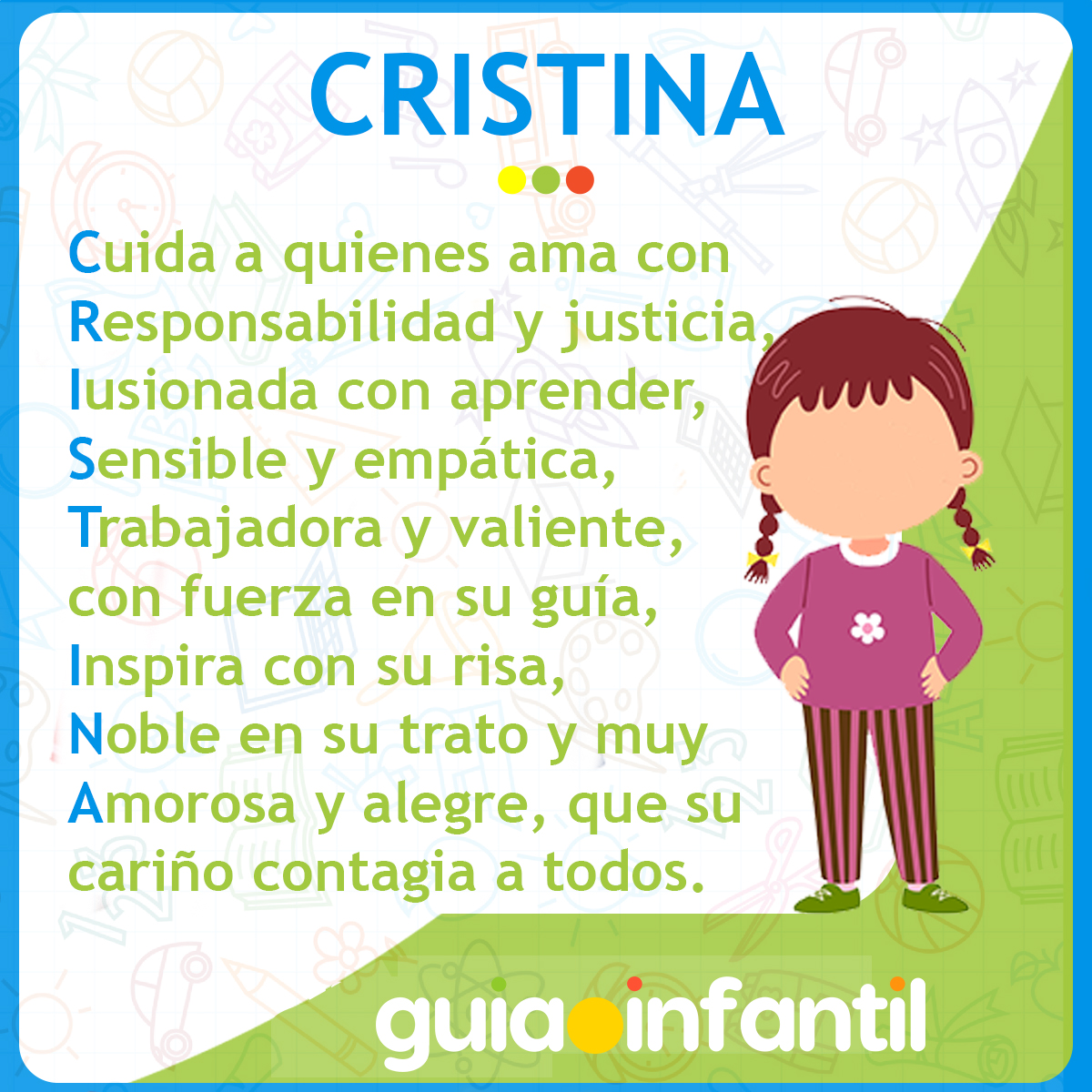 Personalidad de las niñas llamadas Cristina