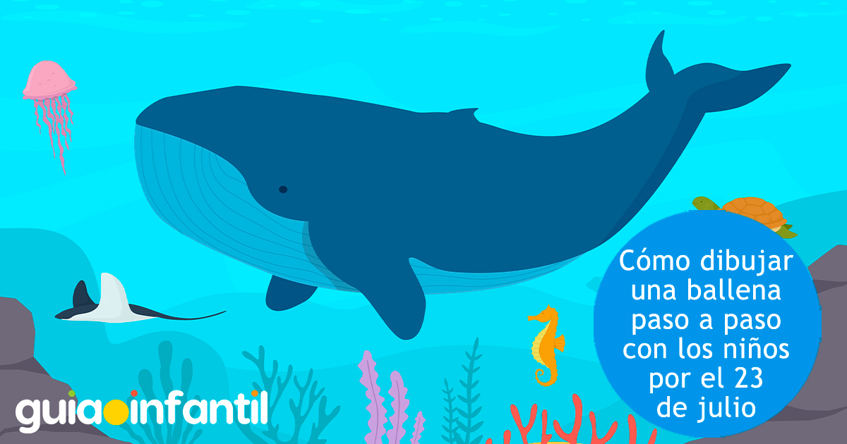Cómo dibujar a una ballena con los niños