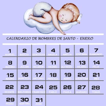 Calendario de los nombres de santos de enero para padres