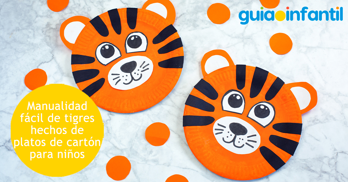 Manualidad simple de tigre para niños
