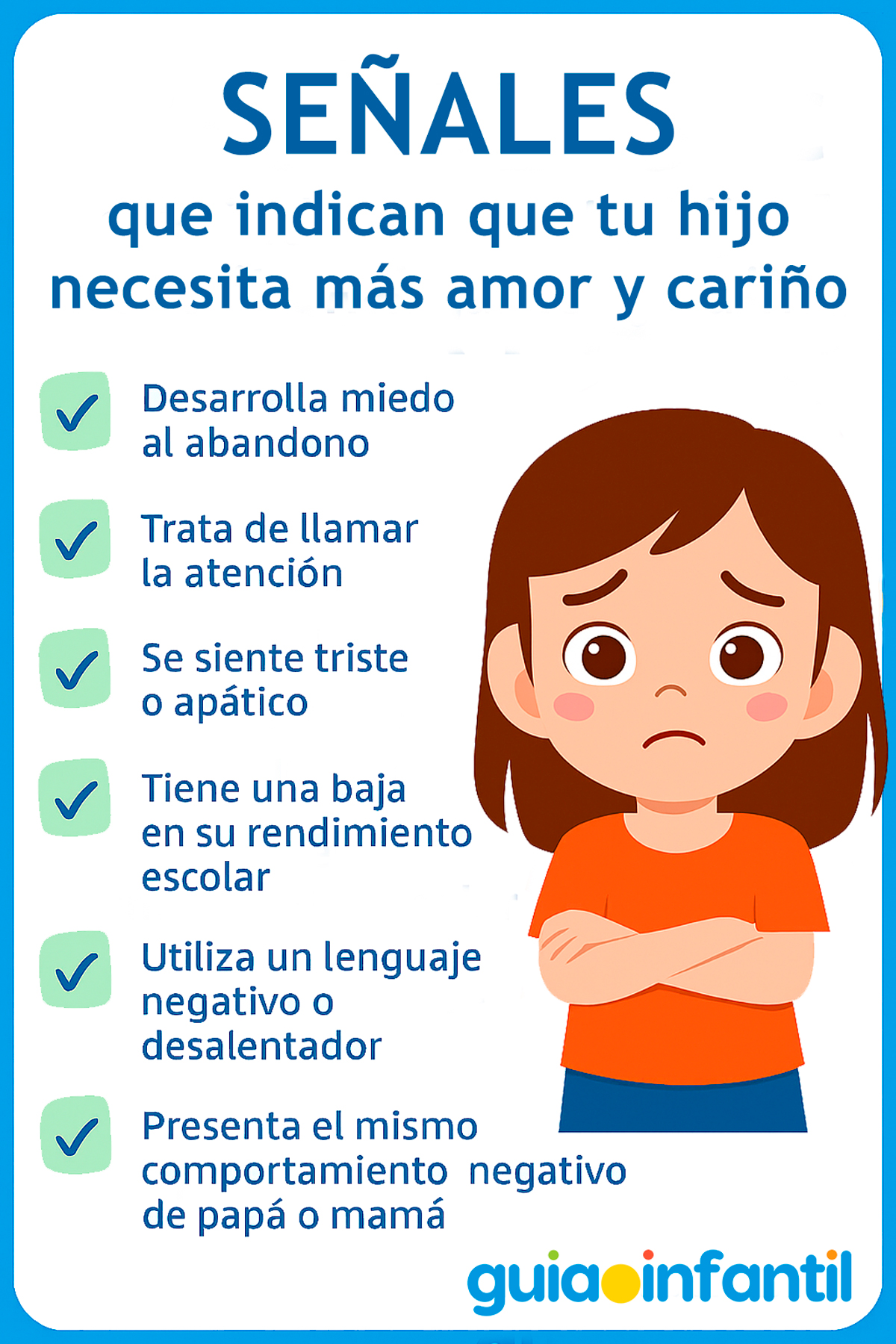 Señales de que los niños necesitan amor