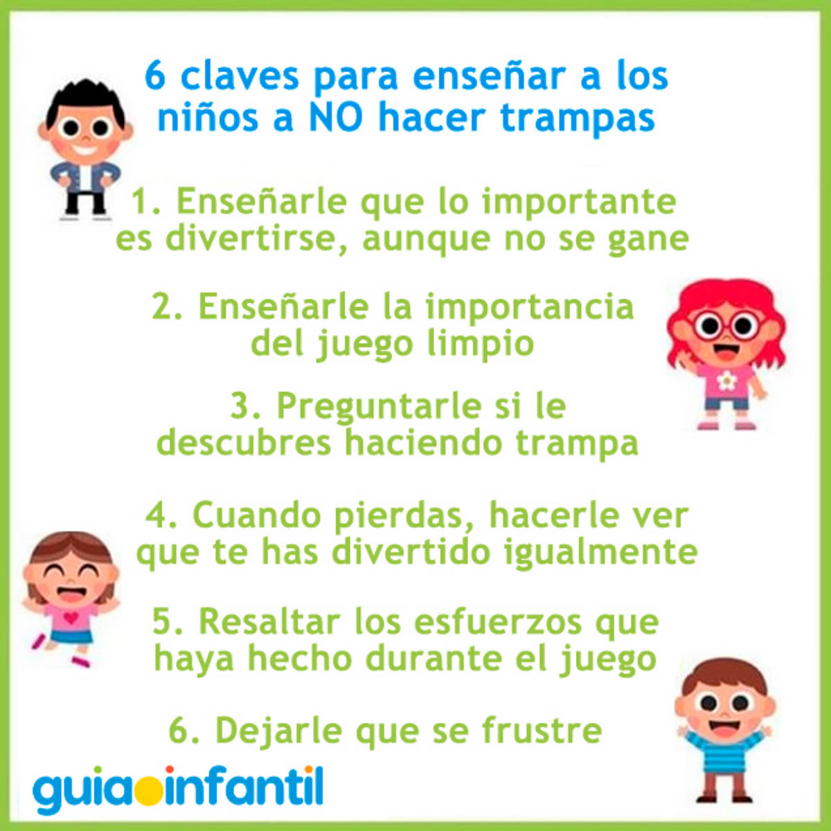 enseñar a los niños a no hacer trampas