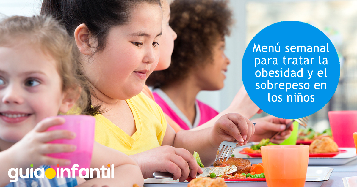 Menú semanal para niños con obesidad