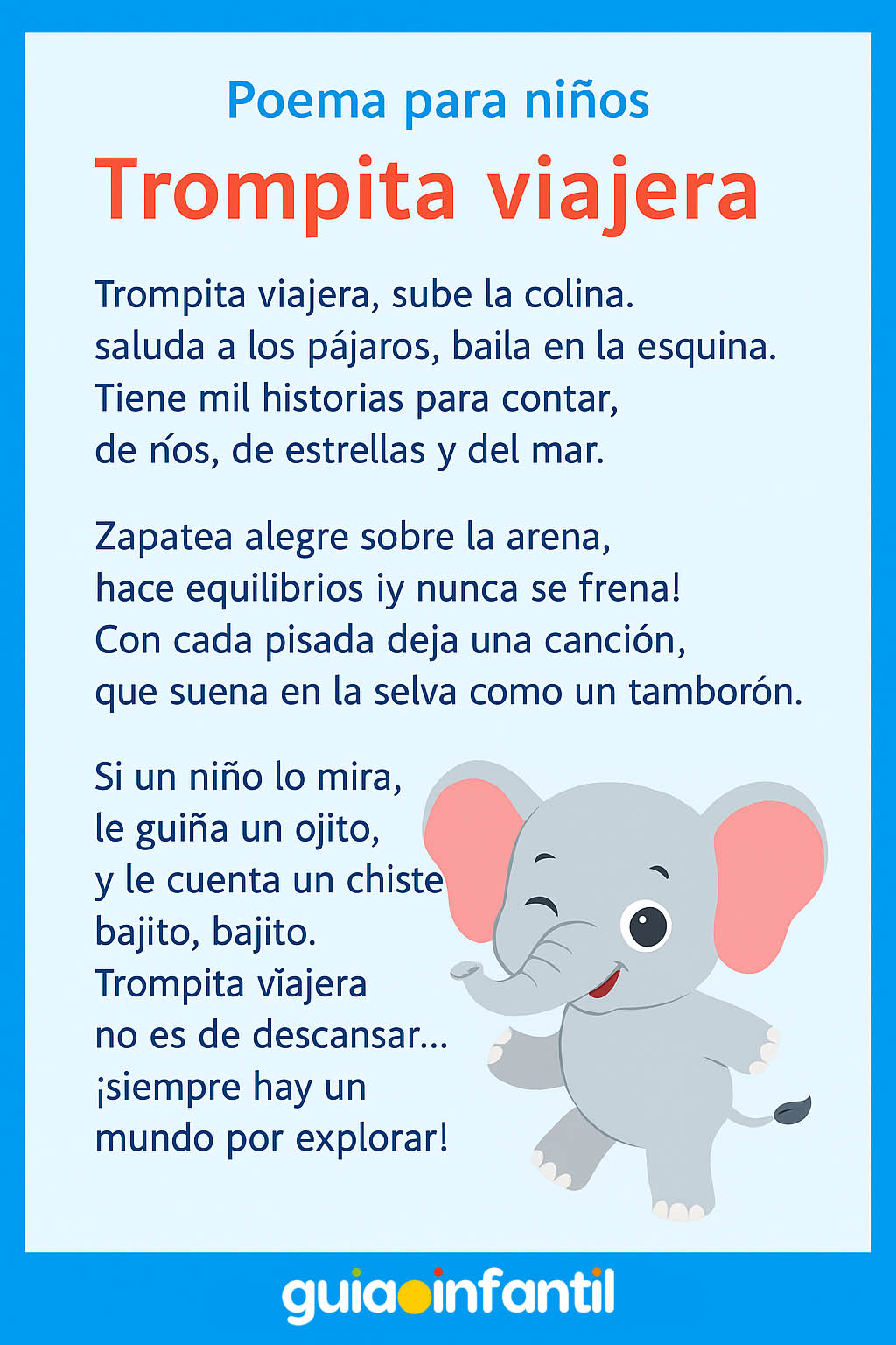 Poemas sobre elefantes para niños