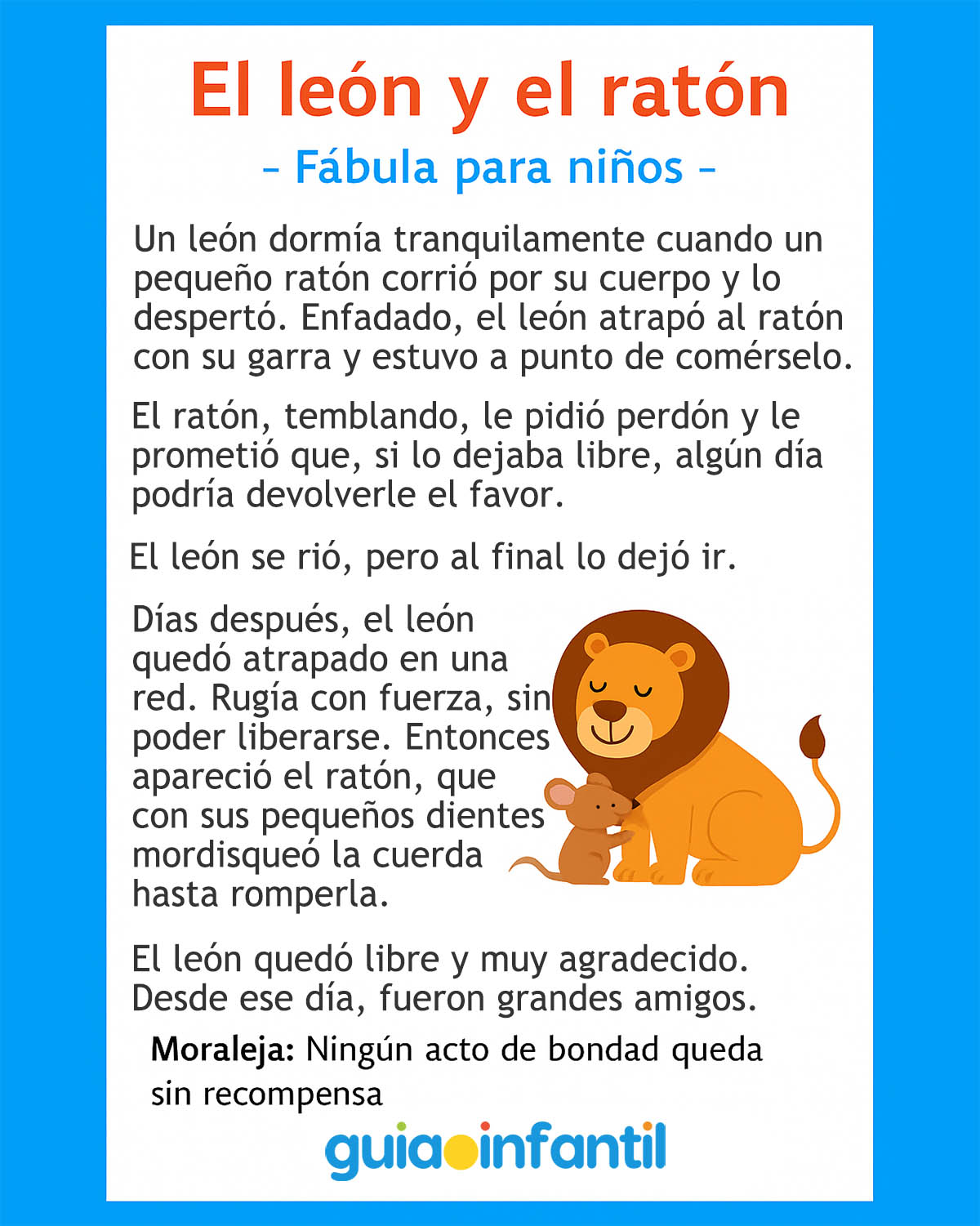 fabula El leon y el ratón