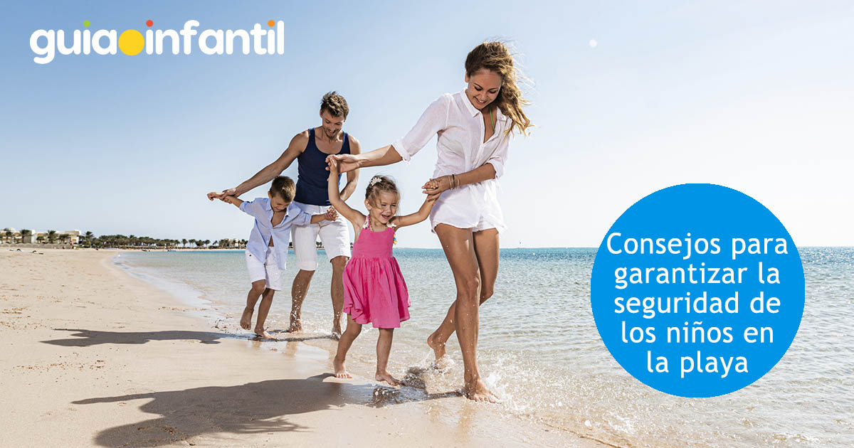 niños seguros en la playa