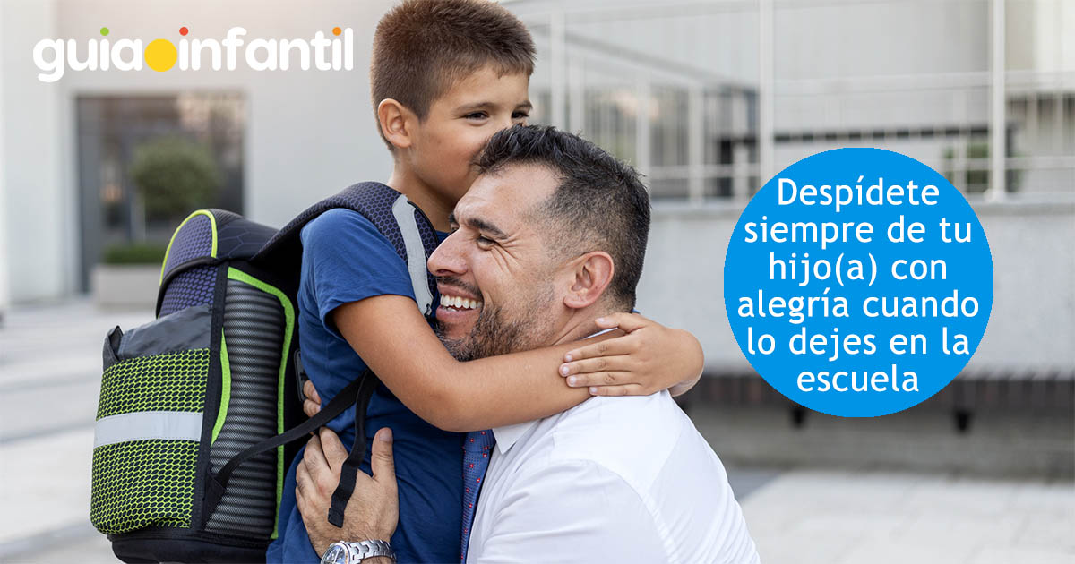 despide a tu hijo en la escuela