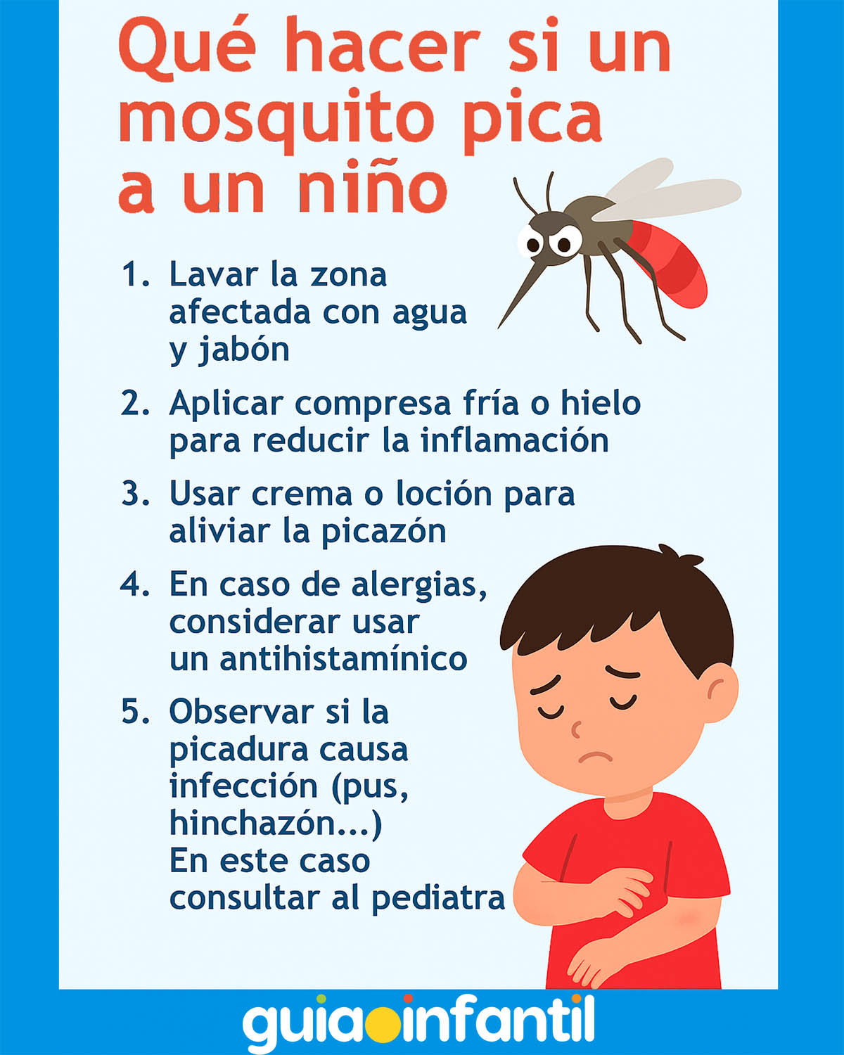 que hago si un mosquito pica a mi hijo