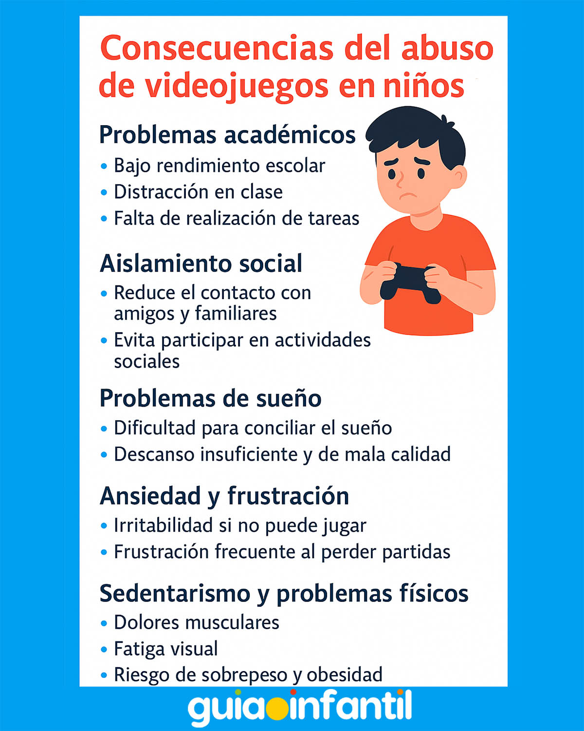 que pasa si un niño juega mucho videojuegos