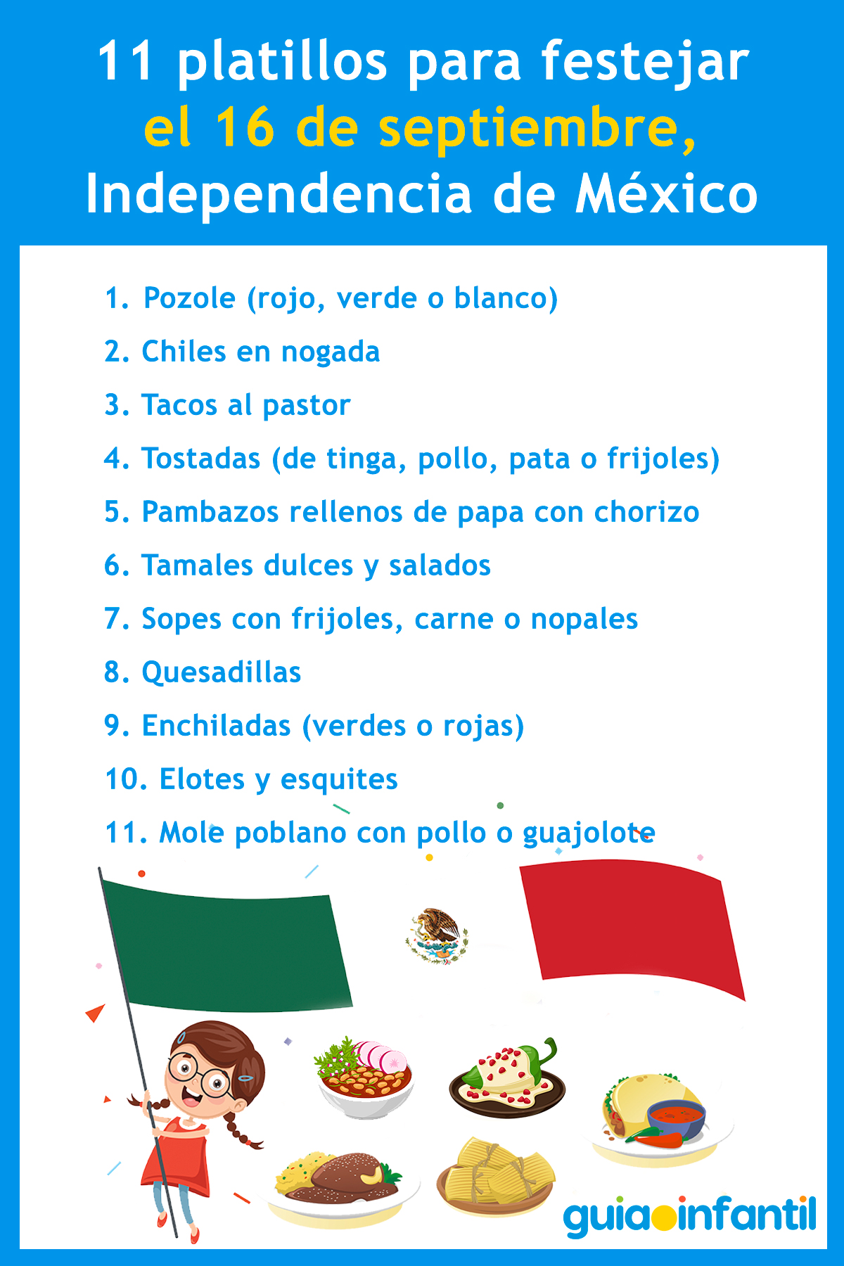 Comidas típicas para el 16 de septiembre