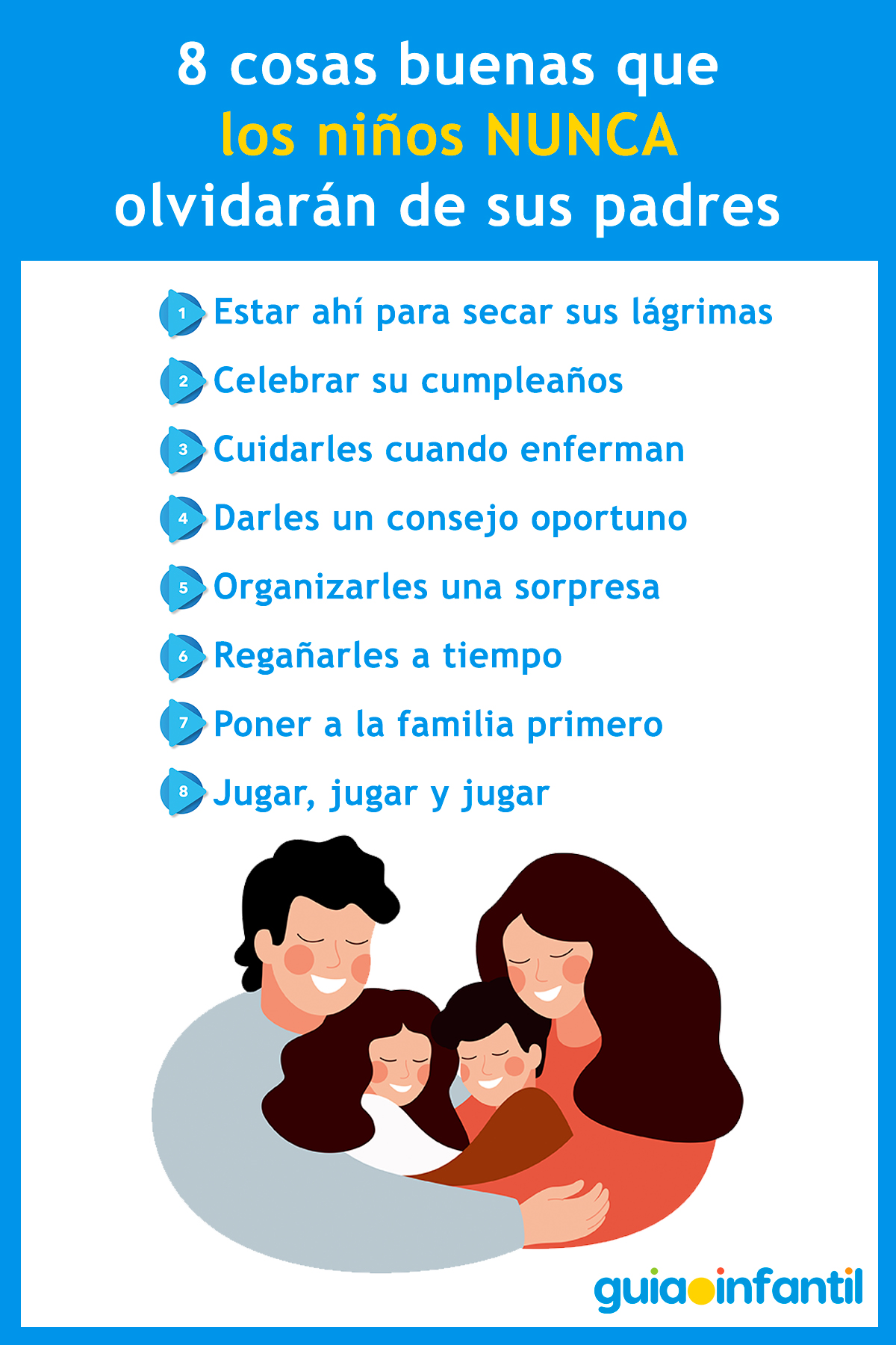 Cosas buenas que hacen los padres por sus hijos