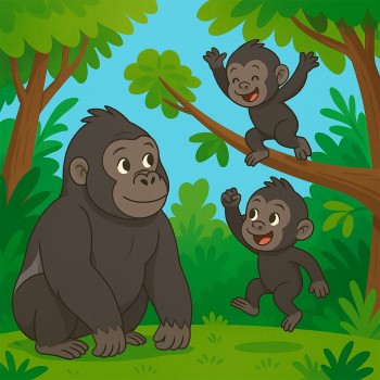 Poesía corta en rima con valores para niños - Los gorilas desobedientes