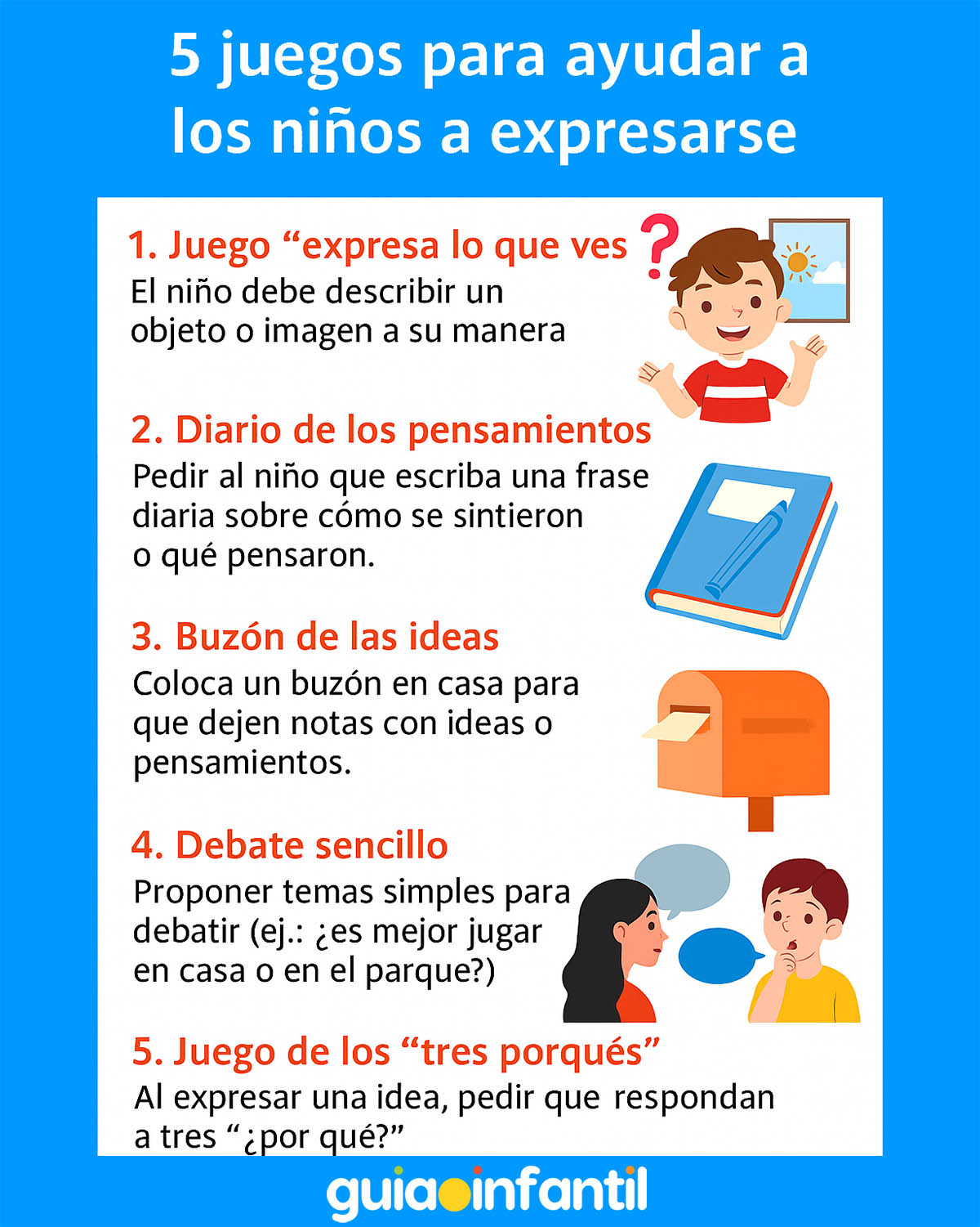 Ejercicios para que los niños aprendan a expresarse