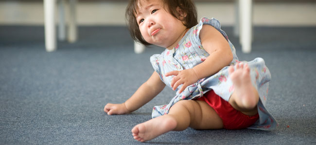 las caídas de los bebés