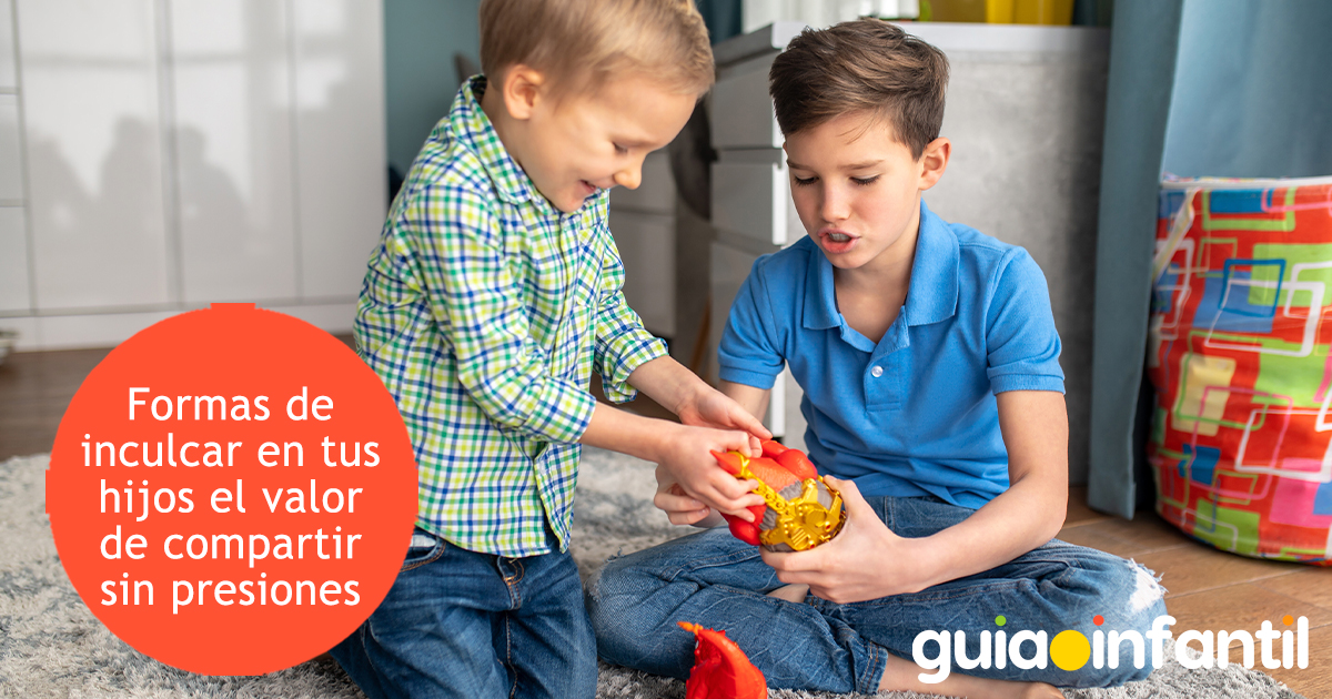 Niños que aprenden a compartir sin presión