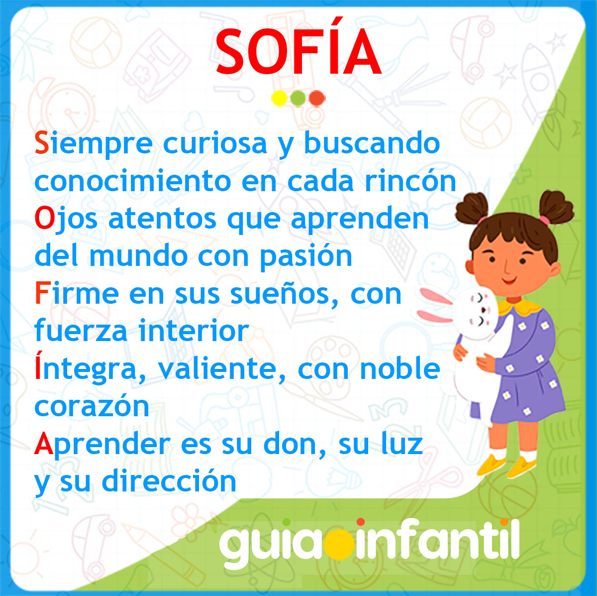 acrostico del nombre Sofia