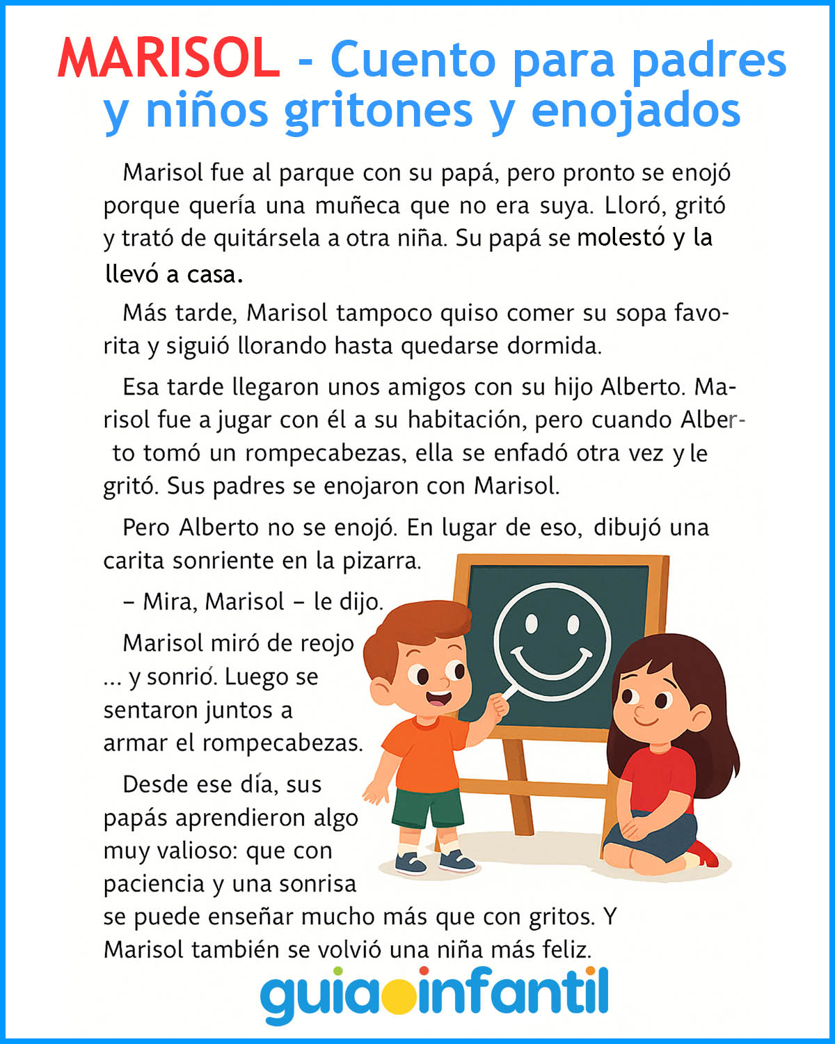 cuento Marisol para niños gritones