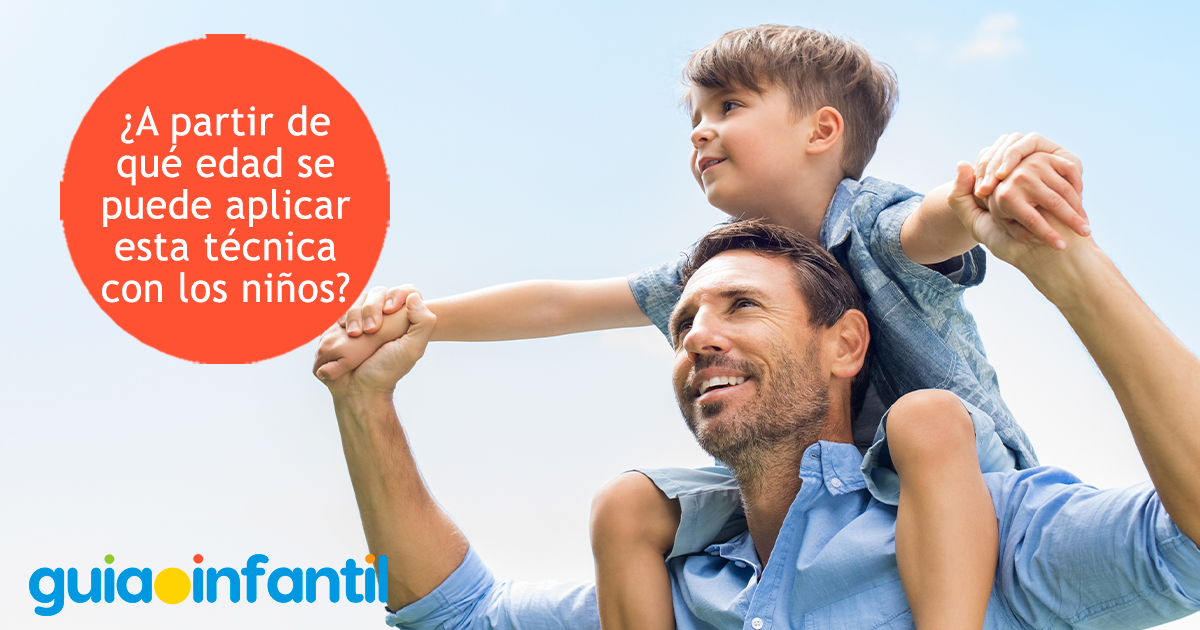 Edad de los niños técnica del sándwich